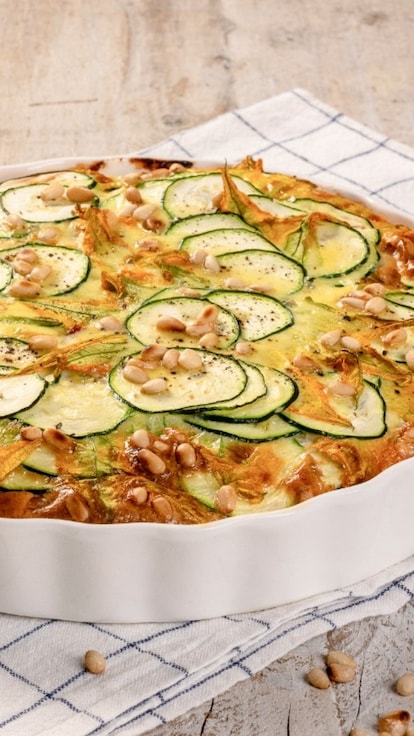 Frittata al forno con zucchine e speck