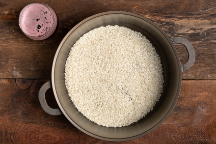 Preparazione Risotto al Lambrusco - Fase 1 Preparazione Risotto al Lambrusco - Fase 1