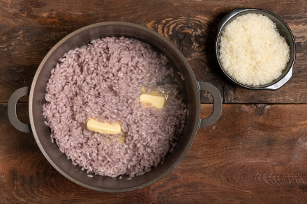Preparazione Risotto al Lambrusco - Fase 2 Preparazione Risotto al Lambrusco - Fase 2