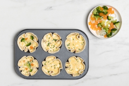 Preparazione Frittatine nelle tortillas - Fase 3 Preparazione Frittatine nelle tortillas - Fase 3
