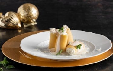 Paccheri ripieni di robiola al tartufo 