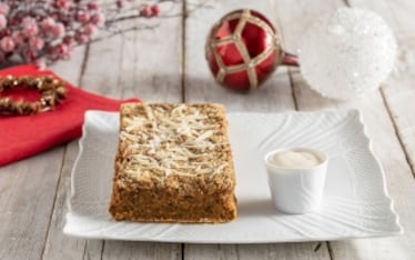 Sformato di lenticchie con crema al pecorino