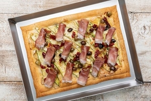 Preparazione Torta salata gustosa allo speck - Fase 5