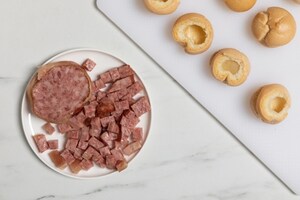 Preparazione Bignè con cubetti di zampone e crema di lenticchie - Fase 2