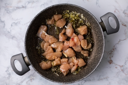 Preparazione Chicken pie - Fase 1 Preparazione Chicken pie - Fase 1