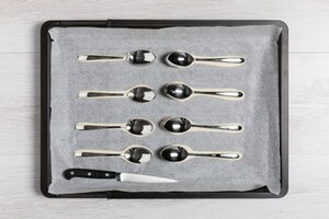 Preparazione Cucchiaini di sfoglia alla crema di ceci e salmone - Fase 1