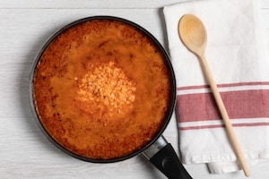 Preparazione Fiori di merluzzo su crema di lenticchie e peperoni cruschi - Fase 2