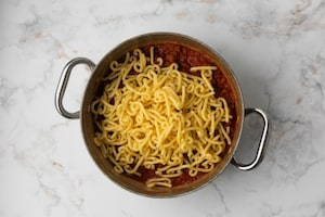 Preparazione Gramigna alla salsiccia - Fase 2