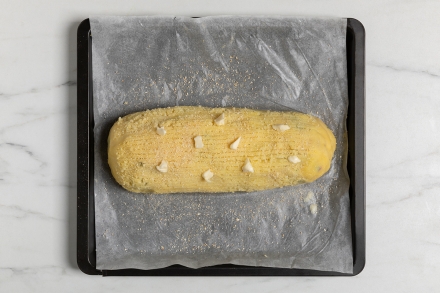 Preparazione Tronchetto di zampone in crosta di puré - Fase 3 Preparazione Tronchetto di zampone in crosta di puré - Fase 3