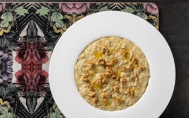 Risotto ai carciofi con fontina e noci