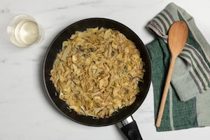 Preparazione Risotto ai carciofi con fontina e noci - Fase 1