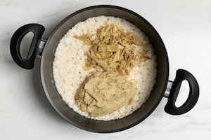 Preparazione Risotto ai carciofi con fontina e noci - Fase 3