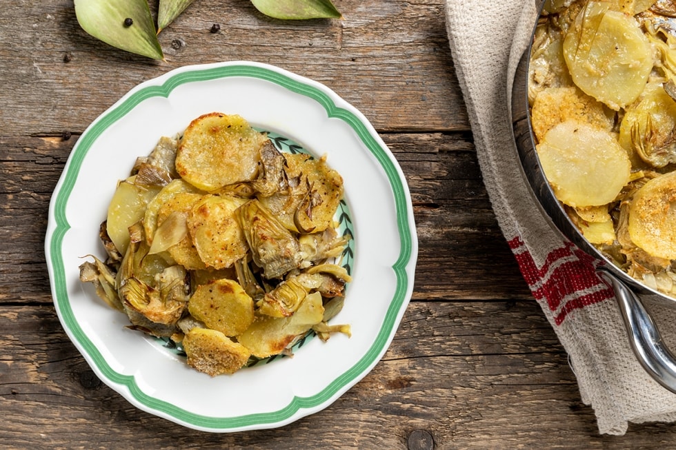 Carciofi e patate in padella ricetta