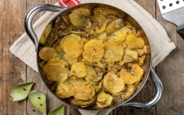 Carciofi e patate in padella