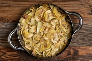 Preparazione Carciofi e patate in padella - Fase 3