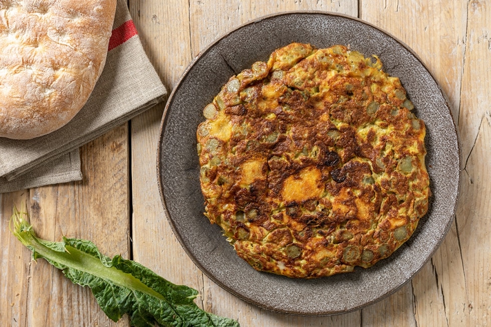 Frittata di gambi di carciofi ricetta