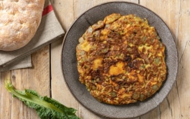 Frittata di gambi di carciofi