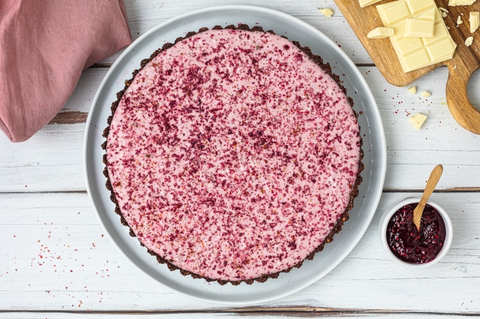 Torta al cioccolato bianco e lamponi ricetta