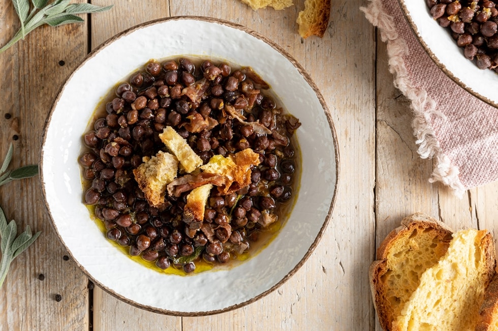 Zuppa di ceci neri ricetta