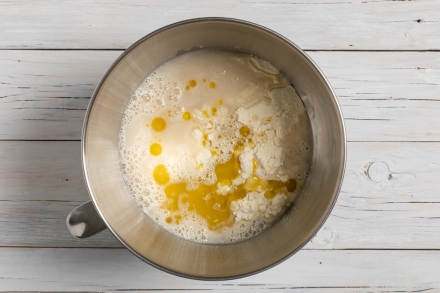 Preparazione Calzoni di kamut con asparagi e uovo - Fase 1 Preparazione Calzoni di kamut con asparagi e uovo - Fase 1