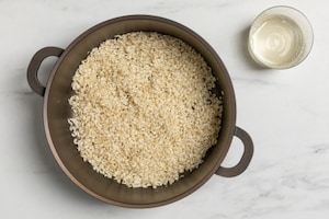 Preparazione Risotto al basilico - Fase 1