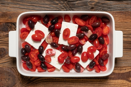 Preparazione Feta al forno - Fase 2 Preparazione Feta al forno - Fase 2