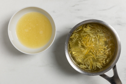 Preparazione Sorbetto al limone - Fase 1 Preparazione Sorbetto al limone - Fase 1
