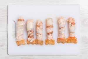 Preparazione Scampi al lardo - Fase 1