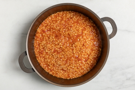 Preparazione Orzotto con feta - Fase 2 Preparazione Orzotto con feta - Fase 2