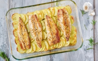 Sgombro con patate al forno