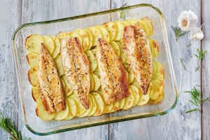 Preparazione Sgombro con patate al forno - Fase 3