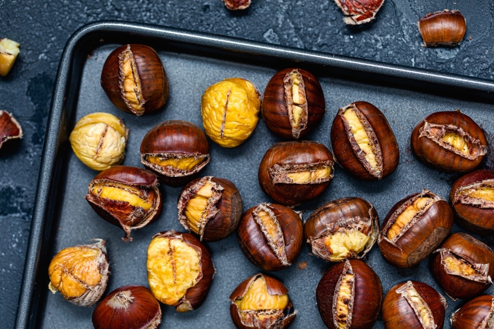 Castagne al forno ricetta