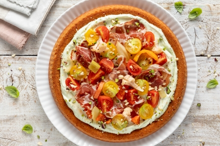 Preparazione Crostata morbida salata ricotta, coppa e pomodorini - Fase 6 Preparazione Crostata morbida salata ricotta, coppa e pomodorini - Fase 6