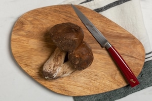 Preparazione Orata con i funghi porcini - Fase 1