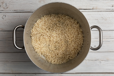 Preparazione Risotto ai mirtilli rossi - Fase 1 Preparazione Risotto ai mirtilli rossi - Fase 1