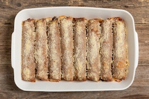 Preparazione Cannelloni di crêpes senza glutine alle castagne con radicchio e speck - Fase 5