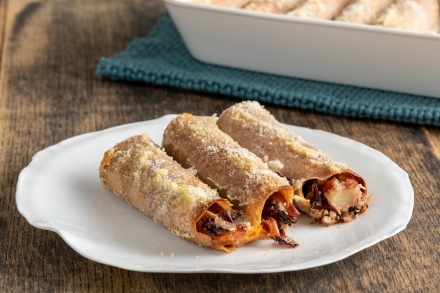 Preparazione Cannelloni di crêpes senza glutine alle castagne con radicchio e speck - Fase 5 Preparazione Cannelloni di crêpes senza glutine alle castagne con radicchio e speck - Fase 5