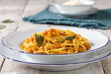 Spaghetti al ragù di zucca