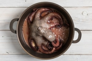 Preparazione Spaghetti al sugo di polpo - Fase 1