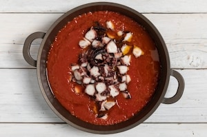 Preparazione Spaghetti al sugo di polpo - Fase 3
