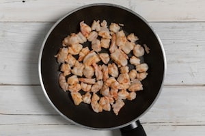 Preparazione Linguine con zucchine, mazzancolle e zabaione salato - Fase 3