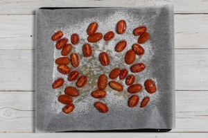 Preparazione Petali di baccalà con pomodorini confit e tapenade - Fase 2