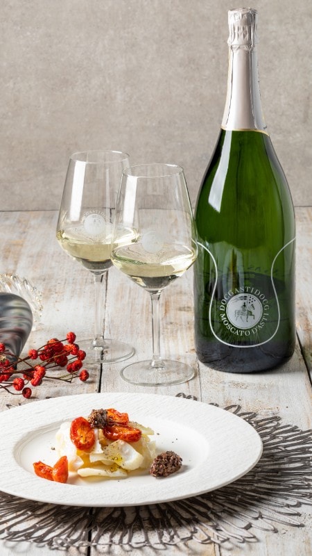 Petali di baccalà con pomodorini confit e tapenade