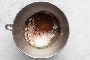 Preparazione Torta all'acqua al cacao - Fase 1