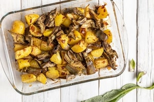 Preparazione Carciofi e patate al forno - Fase 3