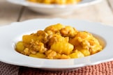 Gnocchi con zucca, salsiccia e porri