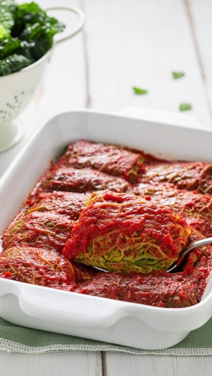 Involtini di verza vegetariani