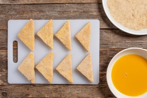 Preparazione Mozzarella in carrozza al forno - Fase 2
