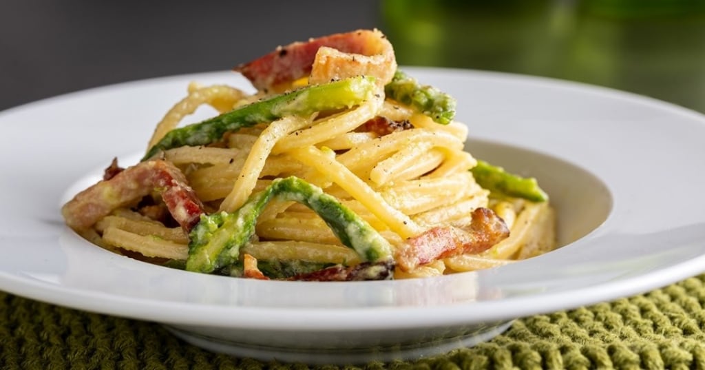 Ricetta Pasta asparagi e pancetta - Cucchiaio d'Argento