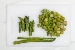 Preparazione Pasta asparagi e gamberetti - Fase 1